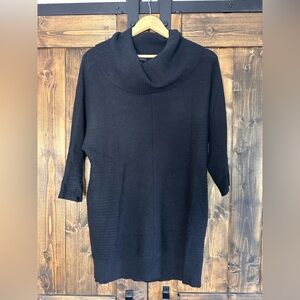 Halogen Black Cowl Neck Sweater 100% Cashmere